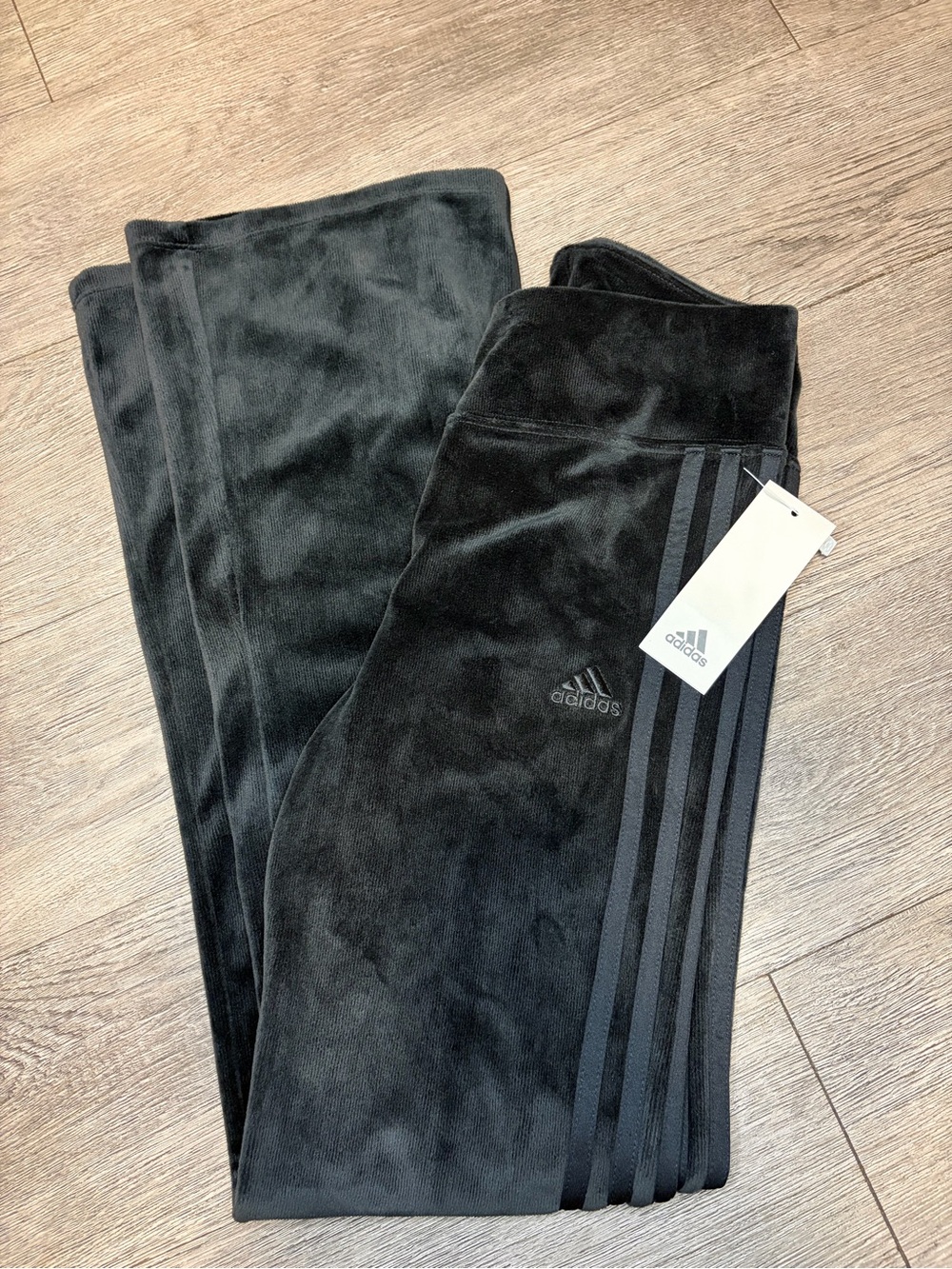 Youth Adidas Black Suede Joggers NWT